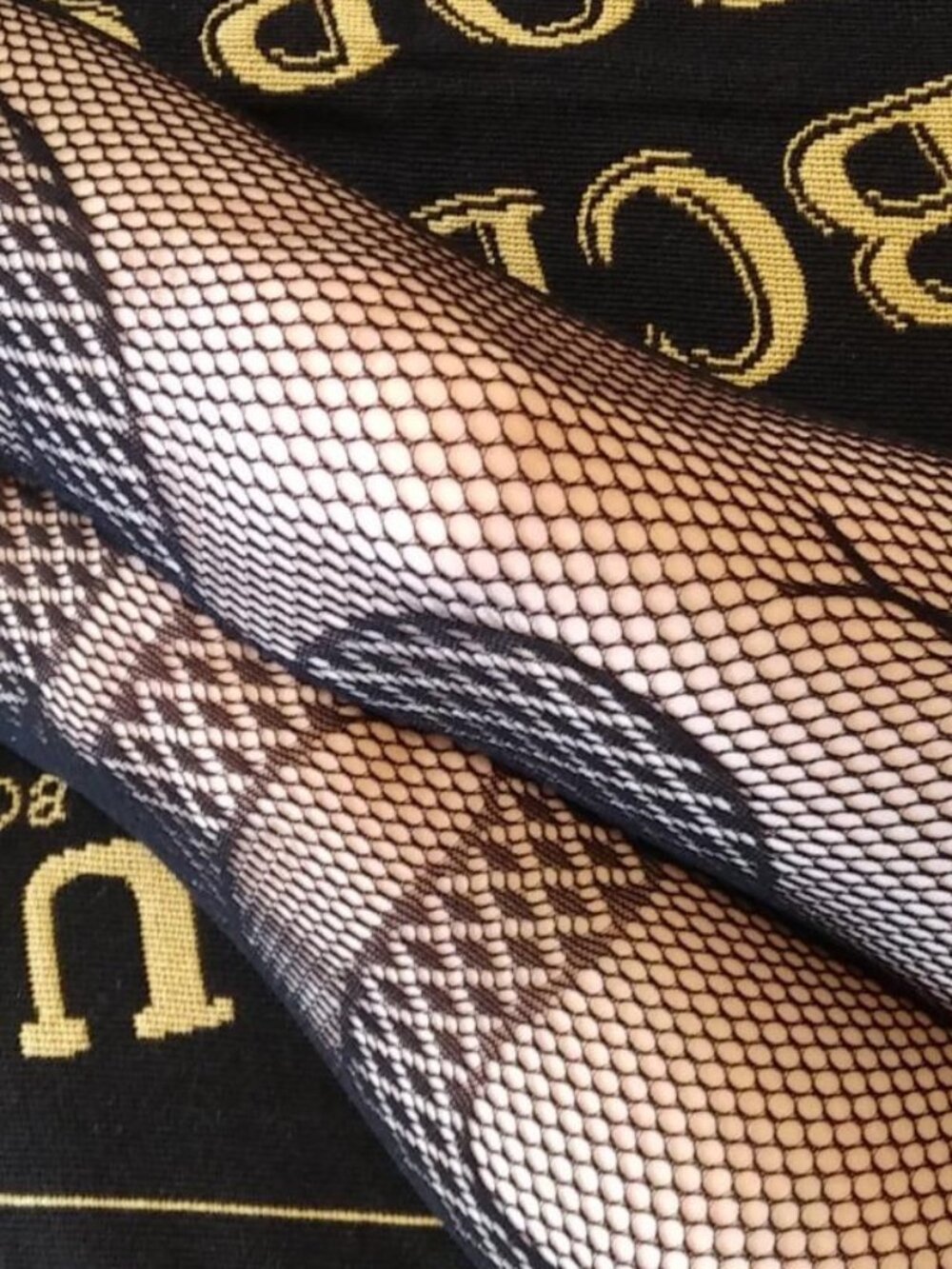 Patterned Fishnet Snake Tights - Picture 3 of 6